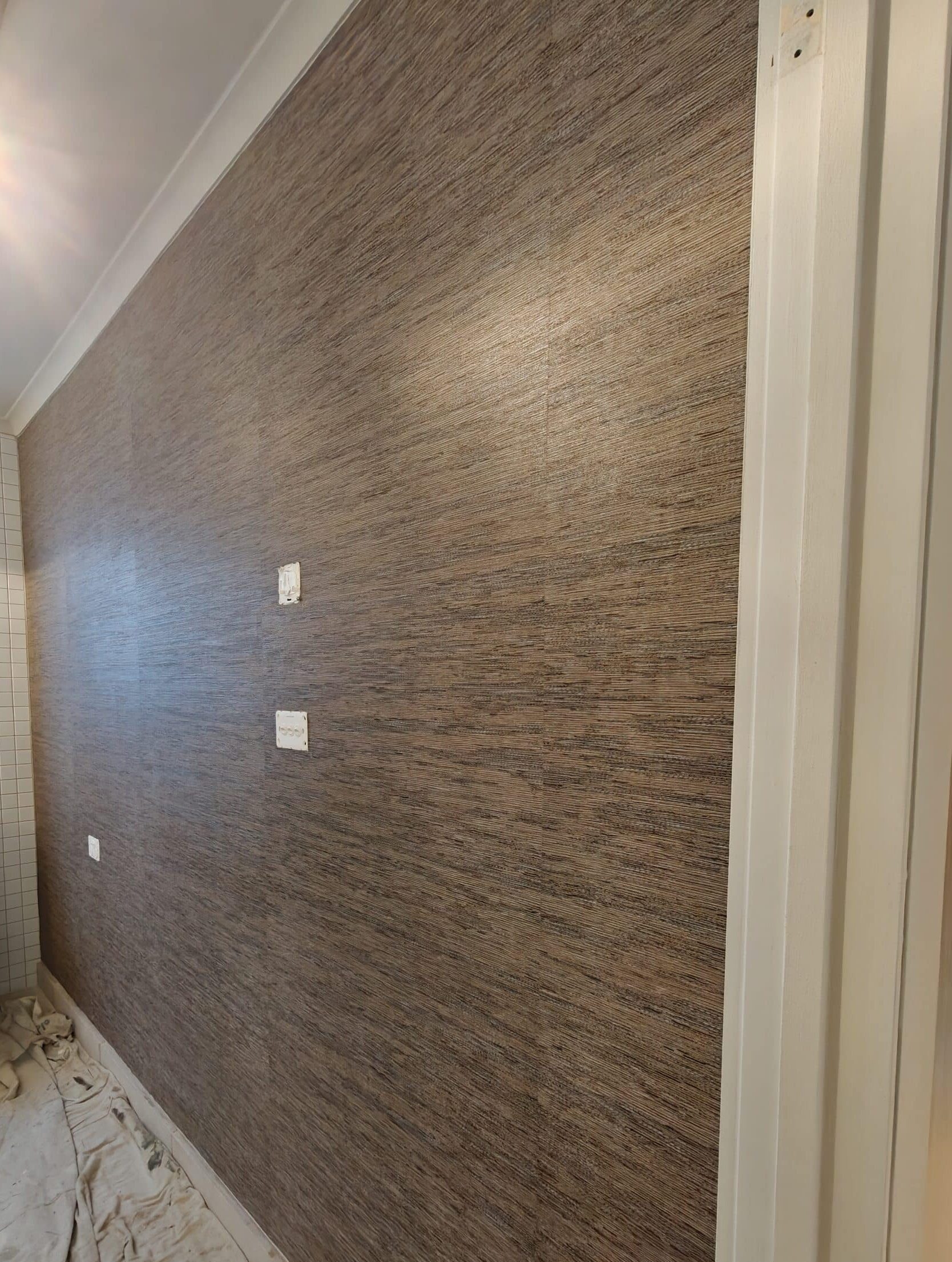 Feature wall wallpapering